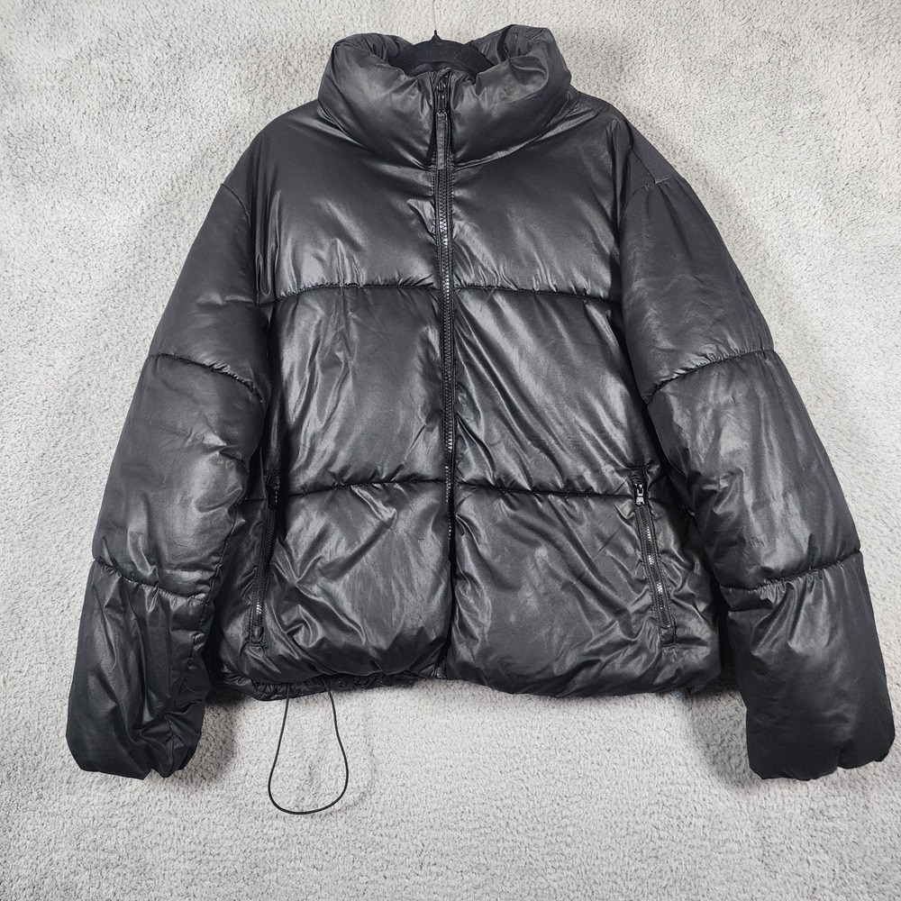 Old Navy Quilted Puffer Jacket Men's XL Tall Black Winter Streetwear Gorpcore